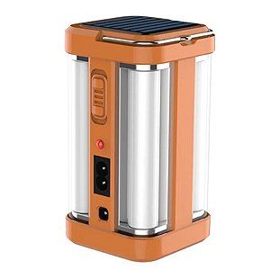 Lanterna Gold Sports Eco Led Portátil Grande Camping Solar Portátil de 4 Led Recarregável