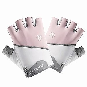 Luva Esportiva Gold Sports Bec Cycling Meio Dedos - Anti Slip Com Tecido e Respirável