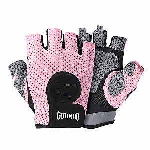 Luva Fitiness Gold Sports Gounod V Gel Meio Dedos - Anti Slip Com Silicone e Respirável
