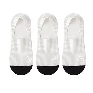 Kit 3 Pares de Meias Invisíveis Gold Sports com Silicone Antiderrapante – Respiráveis
