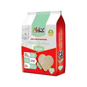 Areia Higiênica Great Pets Biodegradável Grossa 3,8 kg