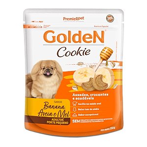Cookie GoldeN Cães Adultos Porte Pequeno Sabor Banana, Aveia e Mel 350g