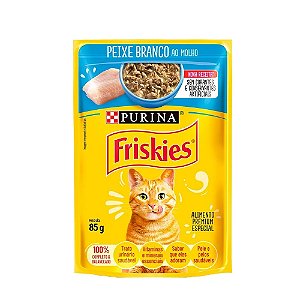 Ração Úmida Friskies Peixe Branco ao Molho 85g