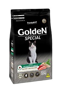 Ração GoldeN Gatos Castrados Special Sabor Frango e Carne 3kg
