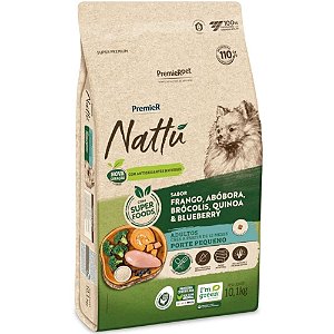Ração PremieR Nattú Raças Pequenas Sabor Abóbora 10.1 Kg