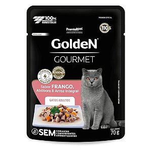 Ração Úmida GoldeN Gourmet Frango para Gatos Adultos