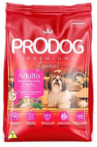Ração Prodog Premium Especial Cães Adultos Raças Pequenas e Médias Sabor Frango e Legumes 10,1Kg