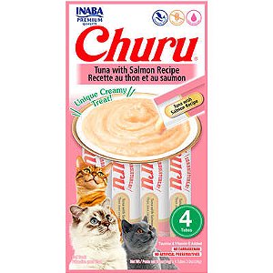Petisco Churu para Gatos Sabor Atum com Salmão