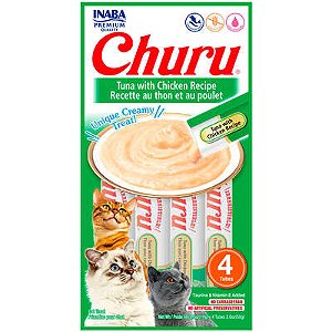 Petisco Churu para Gatos Sabor Atum e Galinha