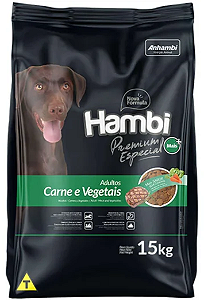 Ração Hambi Premium Especial Carne e Vegetais para Cães Adultos 15Kg
