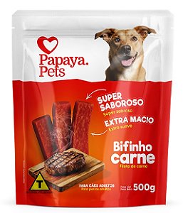 Bifinho Papaya Pets para Cães Sabor Carne