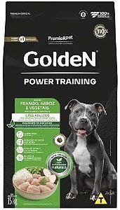 Ração Golden Power Training para Cães Adultos Sabor Frango e Arroz - 15 kg