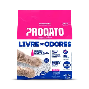 Granulado Sanitário Areia ProGato Branca Livre de Odores 1,8kg