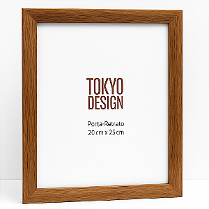 Porta Retrato Amadeirado Tokyo Design Moldura MDF 20x25cm