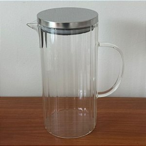 Jarra de Água/Suco Cool de Vidro Com tampa inox 1,3L – Wincy