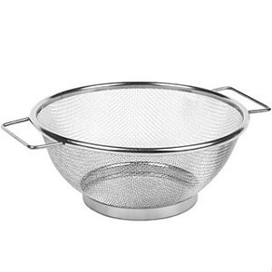 Escorredor Multiuso De Inox Para Massas Escorredor Com Alça 21x8CM