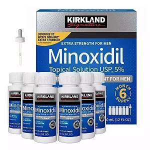 Minoxidil Kirkland (PROMOÇÃO 6 UNIDADES + CONTA GOTAS)