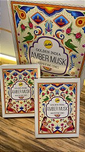 Incenso Cone Golden Índia - Amber Musk
