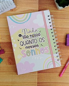 Planner Duplo Diário A5 Calendário 2025-2026 com Bloco de Anotações e Post-it