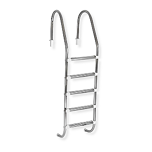 Escada Inox Pooltec Tradicional 5 Degraus em Inox
