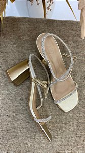 TERRITÓRIO SANDÁLIA SALTO BLOCO DOURADA