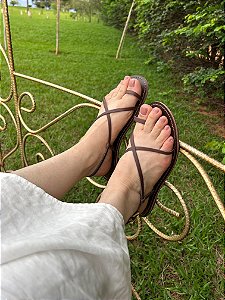 SANTA LOLLA SANDÁLIA RAST NOBRE DARK COCOA