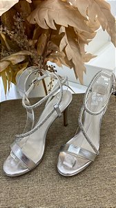 DI VALENTINI SANDÁLIA SALTO FINO PRIME PRATA