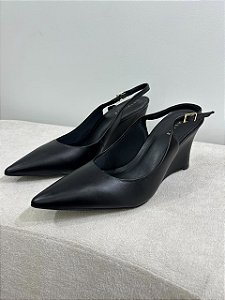 LIA LINE SLINGBACK ANABELA EM COURO