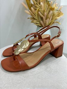 AREZZO SANDÁLIA NAPPA RUST EMBER