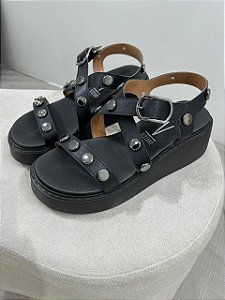 VIZZANO SANDÁLIA ANABELA TACHA PELICA PRETO