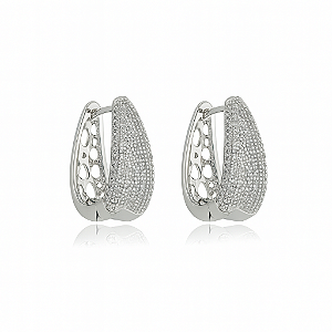 Brinco Argola Gota fecho Click