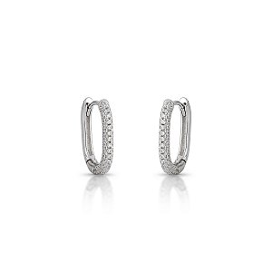 Brinco Argola  Fina Quadrada