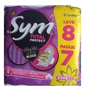 Obsorvente Sym, Com Abas E Cobertura Suave.