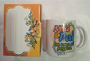 Caneca Cerâmica Decorada 280 Ml.
