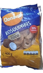 Rosquinha Sabor Coco Donana Pacote De 400 Gramas.