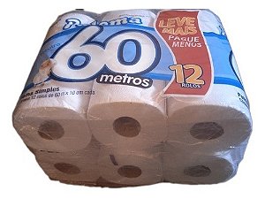 Papel Higiênico Paloma Rolo 60 Metros