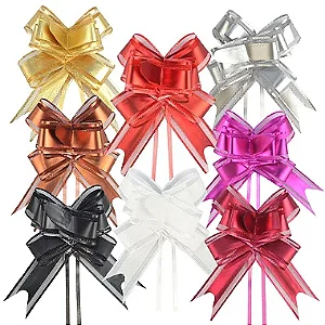 Laço Fácil de Organza com Poliéster 30mmx46cm com 200 unidades Varias Cores