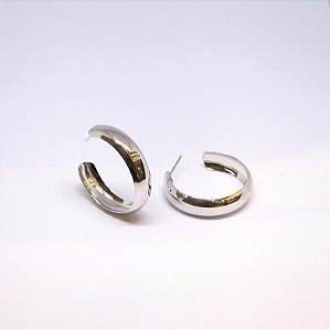 BRINCO ARGOLA ABERTA GROSSA RODIO BRANCO - AR55