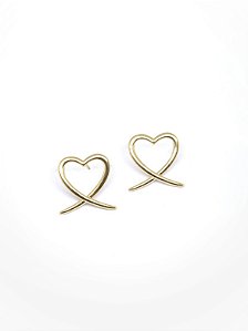 BRINCO CORACAO GD LISO BANH OURO 18K - TK514