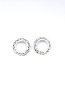 BRINCO ARGOLA FRONTAL GD ZIRC RODIO BRANCO - BN0512