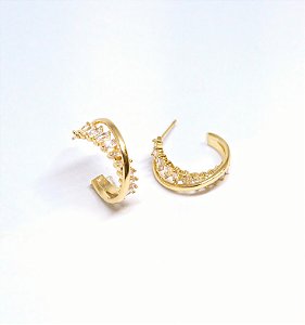 BRINCO ARG ABERTA C ZIRCONIAS BANH OURO 18K - BR08674