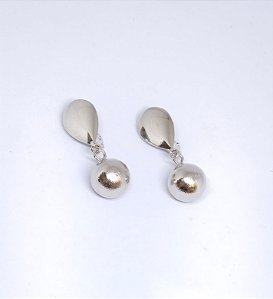 BRINCO GOTA COM ESFERA RODIO BRANCO - BRS1811