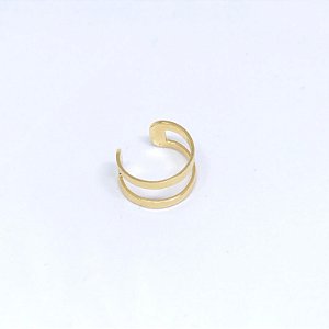 PIERCING FAKE 2 FIOS LARGOS BANH OURO 18K - P1