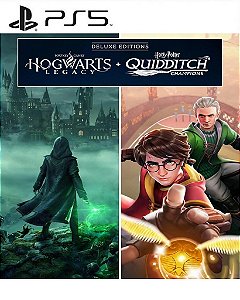Pacote Edição Deluxe Hogwarts Legacy + Harry Potter: Campeões do Quadribol Jogo para PS5
