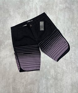 Bermuda Sarja Osklen - Preta e Roxa BS012