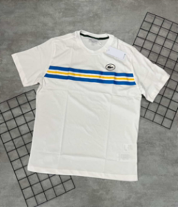 Camiseta Peruana Lacote Branco | Azul | Amarelo - CP111