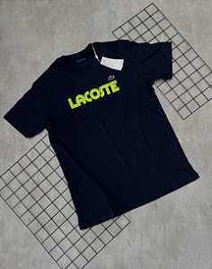 Camiseta Peruana Lacoste Azul Marinho | Amarelo - CP142