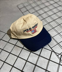 Boné Polo Sport Bege | Azul - BP008
