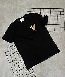 Camiseta Peruana Casa Blanca Preto | Laranja - CP189