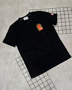 Camiseta Peruana Casa Blanca Preto | Laranja - CP201